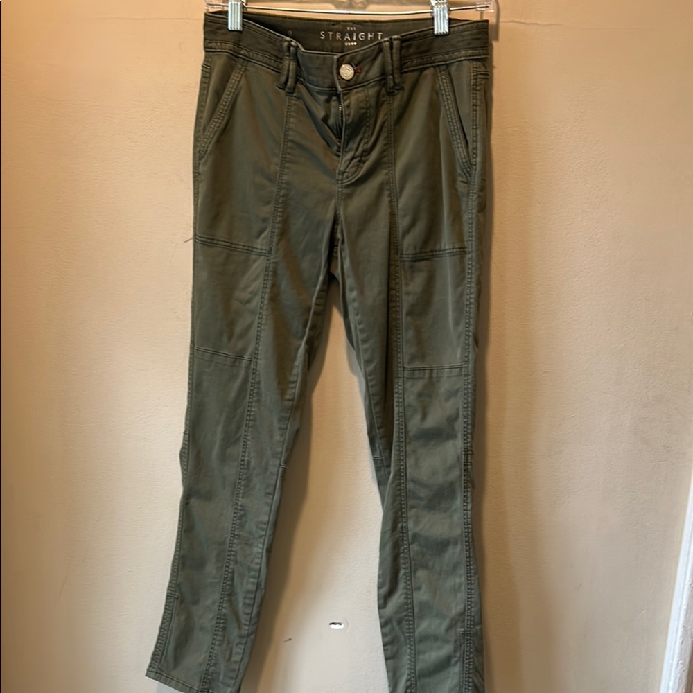 White House Black Market Khaki Straight Leg Pants